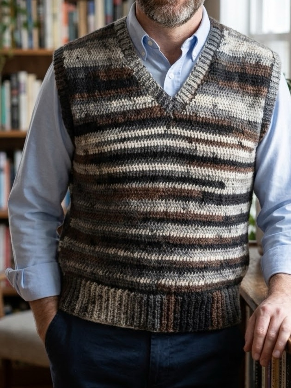 Men’s Hand Knit Sweater Vest